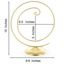 Art Deco Swirl Gold Metal Ornament Display Stand 10 Inches (Poland)