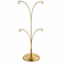 4-Arm Tree Branch Gold Metal Ornament Display Stand 12 Inches