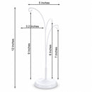 3-Arm Botanical Style White Painted Metal Ornament Display Stand 12 Inches