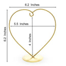 Heart-Shaped Twisted Gold Metal Ornament Display Stand 6.2 Inches (Poland)