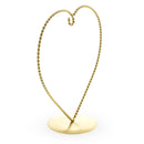 Heart-Shaped Twisted Gold Metal Ornament Display Stand 6.2 Inches (Poland)