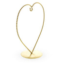 Heart-Shaped Twisted Gold Metal Ornament Display Stand 6.2 Inches