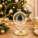 Heart-Shaped Twisted Gold Metal Ornament Display Stand 6.2 Inches