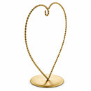 Heart-Shaped Twisted Gold Metal Ornament Display Stand 6.2 Inches