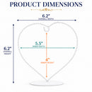 Heart-Shaped Twisted White Painted Metal Ornament Display Stand 6.2 Inches