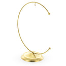 Crescent Moon Twisted Gold Metal Ornament Display Stand 9 Inches (Poland)