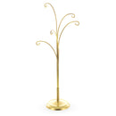 5-Arm Scroll Tree Branches Gold Metal Ornament Display Stand 14.5 Inches