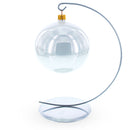 Solid Round Base Silver Metal Ornament Display Stand 7.8 Inches (Poland)