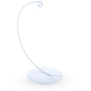 Solid Round Base White Painted Metal Ornament Display Stand 7.8 Inches (Poland)