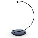 Solid Round Base Black Painted Metal Ornament Display Stand 7.8 Inches
