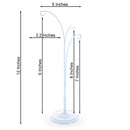 3-Arm Botanical Style White Painted Metal Ornament Display Stand 12 Inches (Poland)