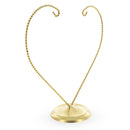 Open-Top Heart Twisted Gold Metal Ornament Display Stand 9 Inches (Poland)
