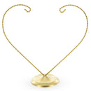 Open-Top Heart Twisted Gold Metal Ornament Display Stand 9 Inches (Poland)