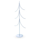 6-Arm Tiered Tree Silver Metal Ornament Display Stand 14 Inches