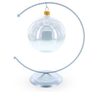 Crescent Moon Twisted Silver Metal Ornament Display Stand 9 Inches (Poland)