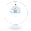 Crescent Moon White Painted Metal Ornament Display Stand 8.8 Inches (Poland)