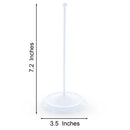 Upright White Metal Christmas Tree Topper Finial Stand Display Stand 7.2 Inches