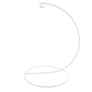 Open Frame White Painted Metal Ornament Display Stand 9.2 Inches