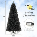 6/7 FT Artificial Christmas Tree with Bendable Top Section and Warm Light
