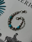 Authentic Pearl and Turquoise Purse Chain Set