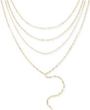 Inc International Concepts Gold-Tone Shimmer Chain Multi-Row Necklace, 16 + 3""
