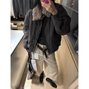 Women's Retro Warm Fur Collar Jacket