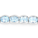 44.00 Carat Genuine Blue Topaz .925 Sterling Silver Bracelet