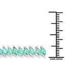 6.82 Carat Genuine Zambian Emerald .925 Sterling Silver Bracelet