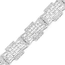 0.48 Carat Genuine White Diamond .925 Sterling Silver Bracelet