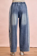 BiBi Washed Lace Contrast Sided Jeans