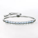 2.20 Carat Genuine Aquamarine .925 Sterling Silver Bracelet