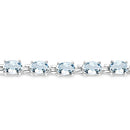 8.80 Carat Genuine Aquamarine .925 Sterling Silver Bracelet