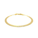 4.0mm 14k Yellow Gold Super Flex Herringbone Bracelet
