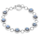 15.48 Carat Genuine Labradorite .925 Sterling Silver Bracelet