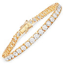 10.00 Carat Lab Grown Diamond 14K Yellow Gold Bracelet