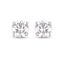 0.54 Carat Genuine White Diamond 14K White Gold Earrings