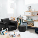Kids Single Armrest Couch Sofa with Ottoman