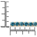13.07 Carat Genuine Blue Diamond 14K Yellow Gold Bracelet