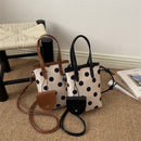 Korean-style Retro Polka-dot Mini Bucket Bag For Women