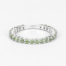 0.91 Carat Genuine Peridot .925 Sterling Silver Ring