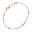 0.45 Carat Genuine Morganite .925 Sterling Silver Bracelet