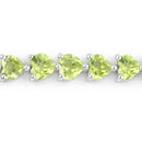 13.64 Carat Genuine Peridot .925 Sterling Silver Bracelet