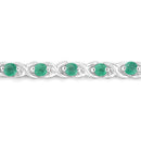 0.72 Carat Genuine Emerald .925 Sterling Silver Bracelet