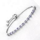 0.91 Carat Genuine Tanzanite .925 Sterling Silver Bracelet