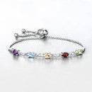 2.24 Carat Genuine Multi Stone .925 Sterling Silver Bracelet