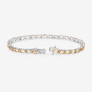 12.80 Carat Genuine Citrine .925 Sterling Silver Bracelet