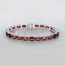 27.60 Carat Genuine Garnet .925 Sterling Silver Bracelet