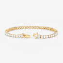 7.00 Carat Lab Grown Diamond 14K Yellow Gold Bracelet
