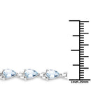 7.00 Carat Genuine Aquamarine .925 Sterling Silver Bracelet