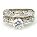.54ct Antique Style Engagement Ring Set 18KT White Gold